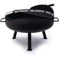 Cowboy Fire Pit 23-Inch - Open Fire Grill with Cooking Grate for Outdoor Cooking - Heavy Duty Open Grill