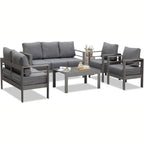 Modern Aluminum Outdoor Patio Furniture Set with Cushions