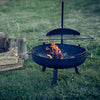 Cowboy Fire Pit 23-Inch - Open Fire Grill with Cooking Grate for Outdoor Cooking - Heavy Duty Open Grill