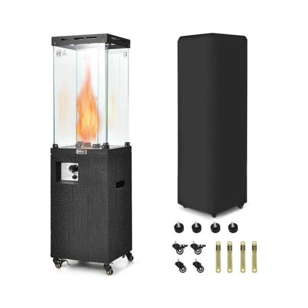 41K BTU Outdoor Propane Gas Patio Heater W/ Lockable Wheels