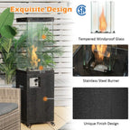 41K BTU Outdoor Propane Gas Patio Heater W/ Lockable Wheels