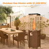 41K BTU Outdoor Propane Gas Patio Heater W/ Lockable Wheels