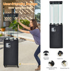 41K BTU Outdoor Propane Gas Patio Heater W/ Lockable Wheels
