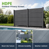 50" W x 49" H Outdoor Privacy Screen with Aluminum Posts, 4 Panels, Dark
