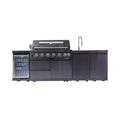 Belmont 43-Inch 6-Burner 85K BTU Stainless Steel Outdoor BBQ Kitchen Grill Island