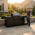 4-Burner 72000 BTU Deluxe Stainless Steel Propane Gas Outdoor Kitchen