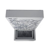 30.71' Light Gray Metal Leaf Cutout Outdoor Water Wall Fountain with LED Lights