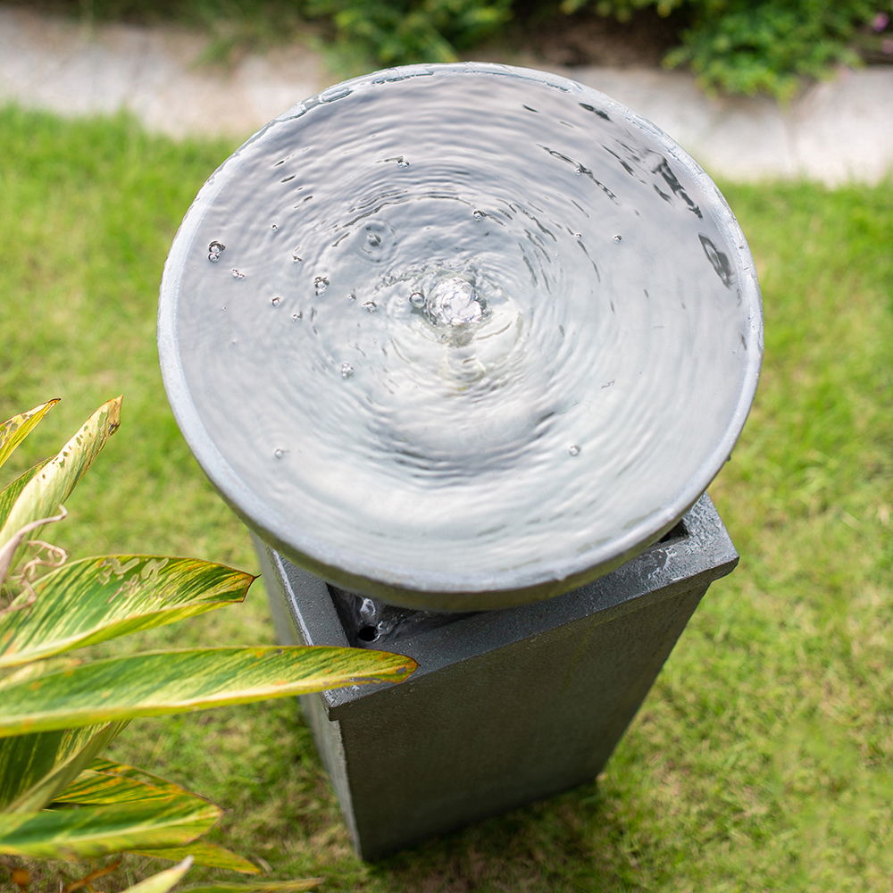 Zen Bowl Water Fountain, Outdoor Bird Feeder  2-sizes