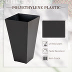 Outsunny Set of 3 Tall Planters with Drainage Hole