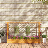 45 Inch Wooden Raised Garden Bed with Lattice Trellis