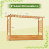 45 Inch Wooden Raised Garden Bed with Lattice Trellis