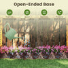 45 Inch Wooden Raised Garden Bed with Lattice Trellis