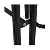 Large 46-Inch Heavy-Duty Round Outdoor Steel Picnic Table With Umbrella Hole