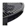 Large 46-Inch Heavy-Duty Round Outdoor Steel Picnic Table With Umbrella Hole