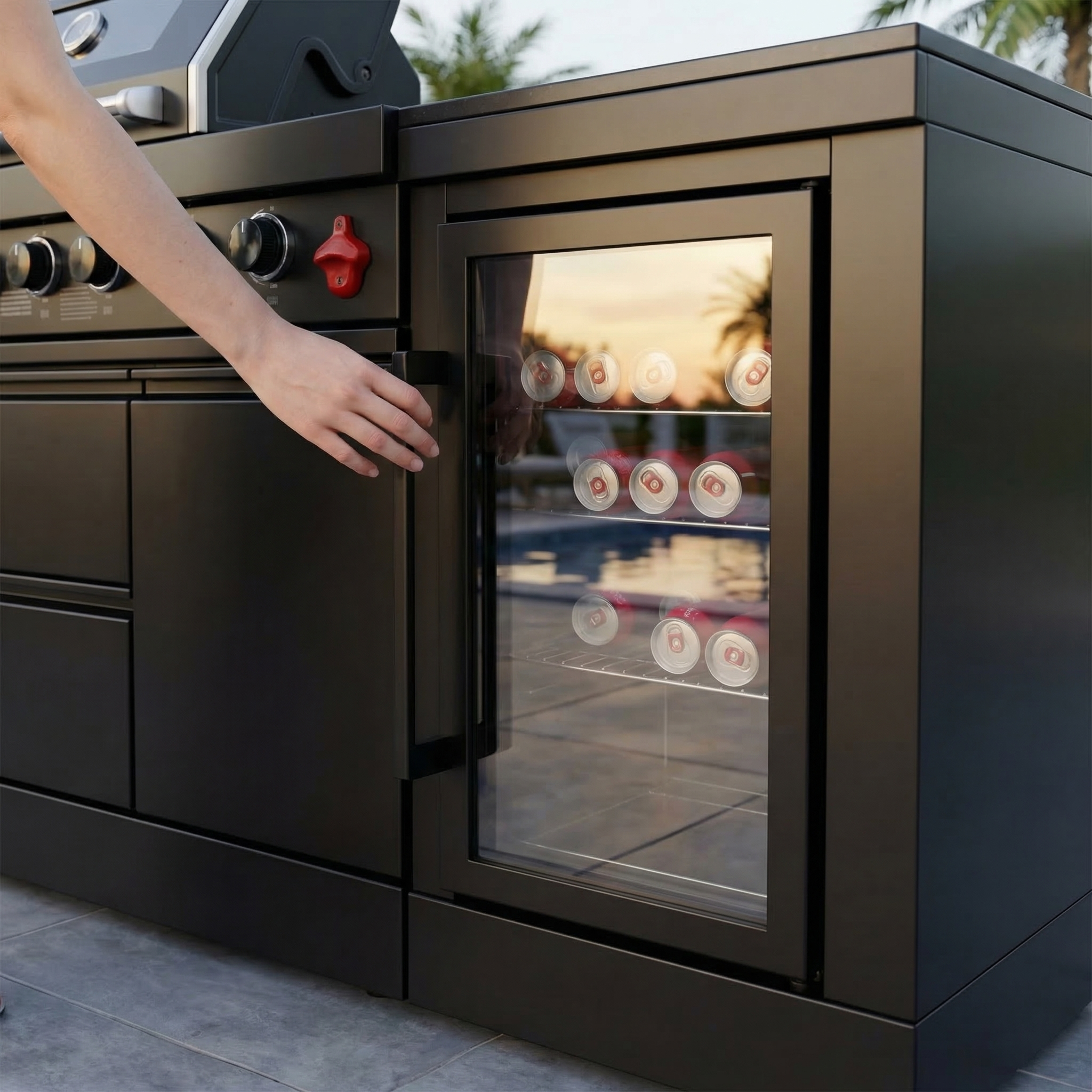 65-Inch 4-Burner Stainless Steel Propane Gas Outdoor Kitchen Island