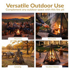Sunnydaze Majestic Pyramid Steel Mesh Wood Burning Fire Bowl Pit