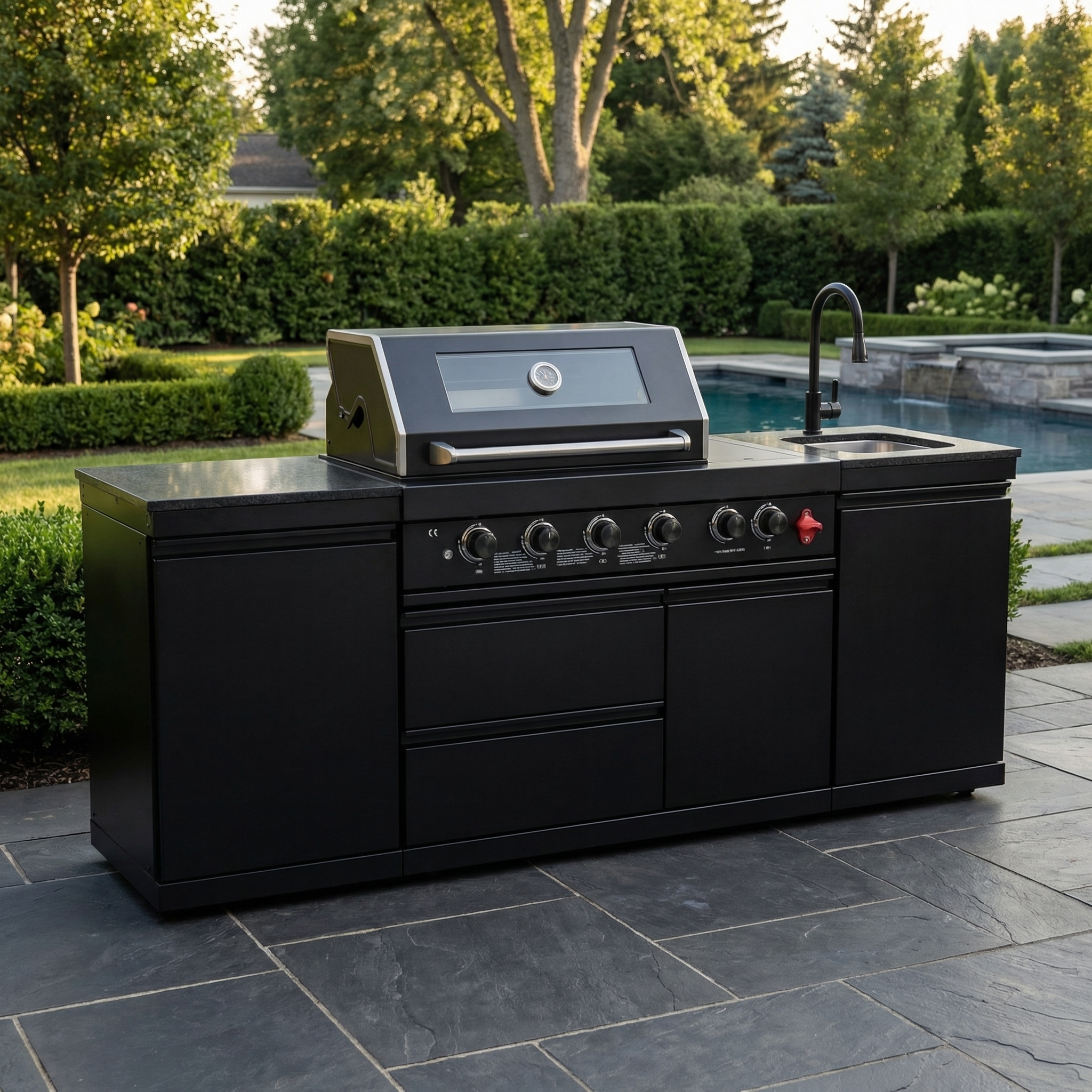 Deluxe Stainless Steel Propane Gas Outdoor Kitchen Grill