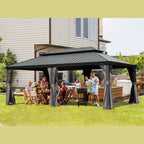 14' x 20' Hardtop Gazebo Outdoor Metal Gazebo Canopy