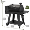 Oakford 875 Pro Pellet Gril with 824 SQ in Cooking Area, Cast Iron Grates, I-Site View Indicator, Heavy Duty Pellet Smoker Grill with Bluetooth Connectivity - 910-0512