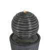 31.5" Tall Striped Column Fountain With LED Light - Designed For Outdoor Spaces - Gray
