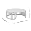 Harper - Indoor/Outdoor Modern Round Coffee Table - Beige or Taupe Aluminum
