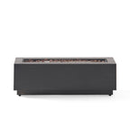 Modern Dark Grey 40' Outdoor Iron Propane Fire Pit