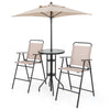 4 Pieces Outdoor Bistro Set with Umbrella
