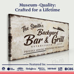 Backyard Bar & Grill Sign XVI