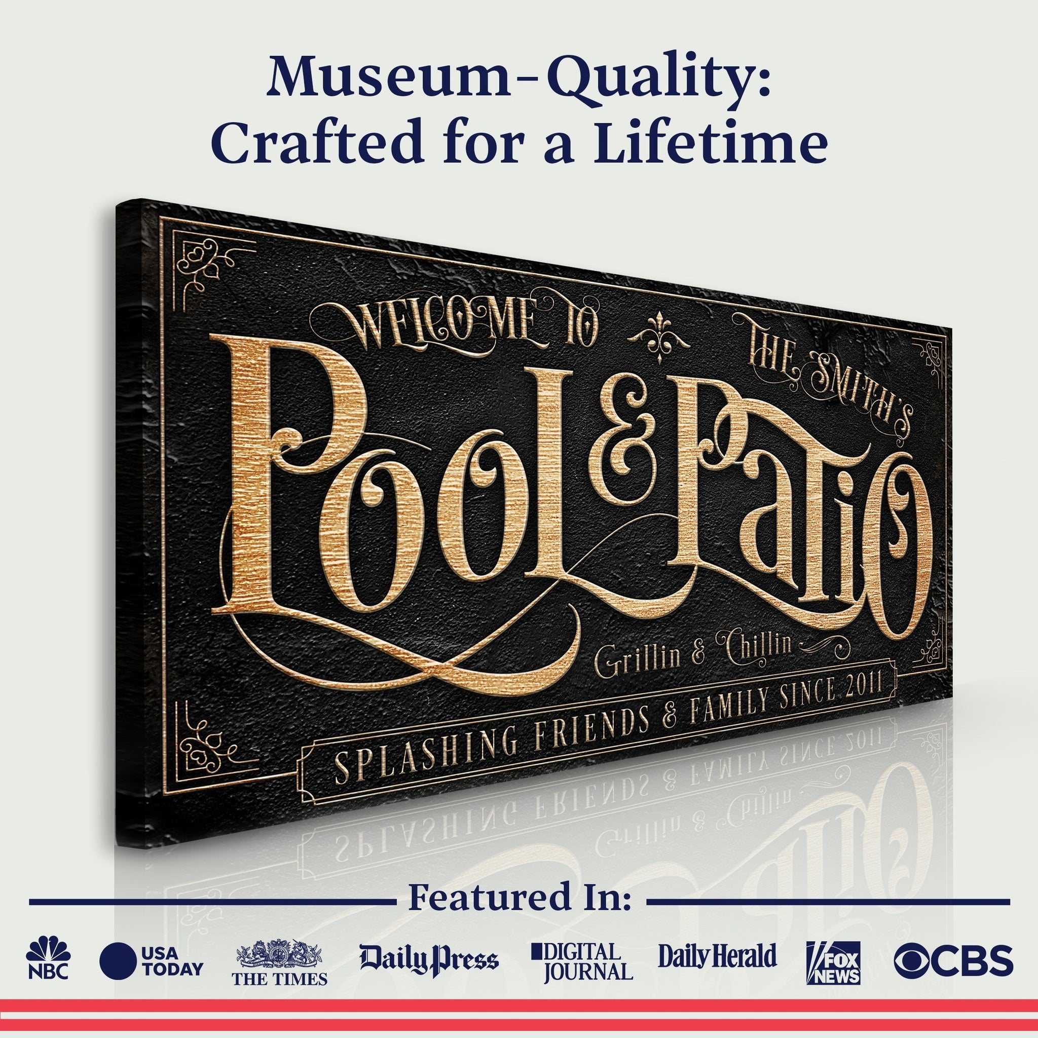 Personalized Pool & Patio Sign II