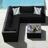 6 Piece Patio Furniture Sofa Set with Cushions