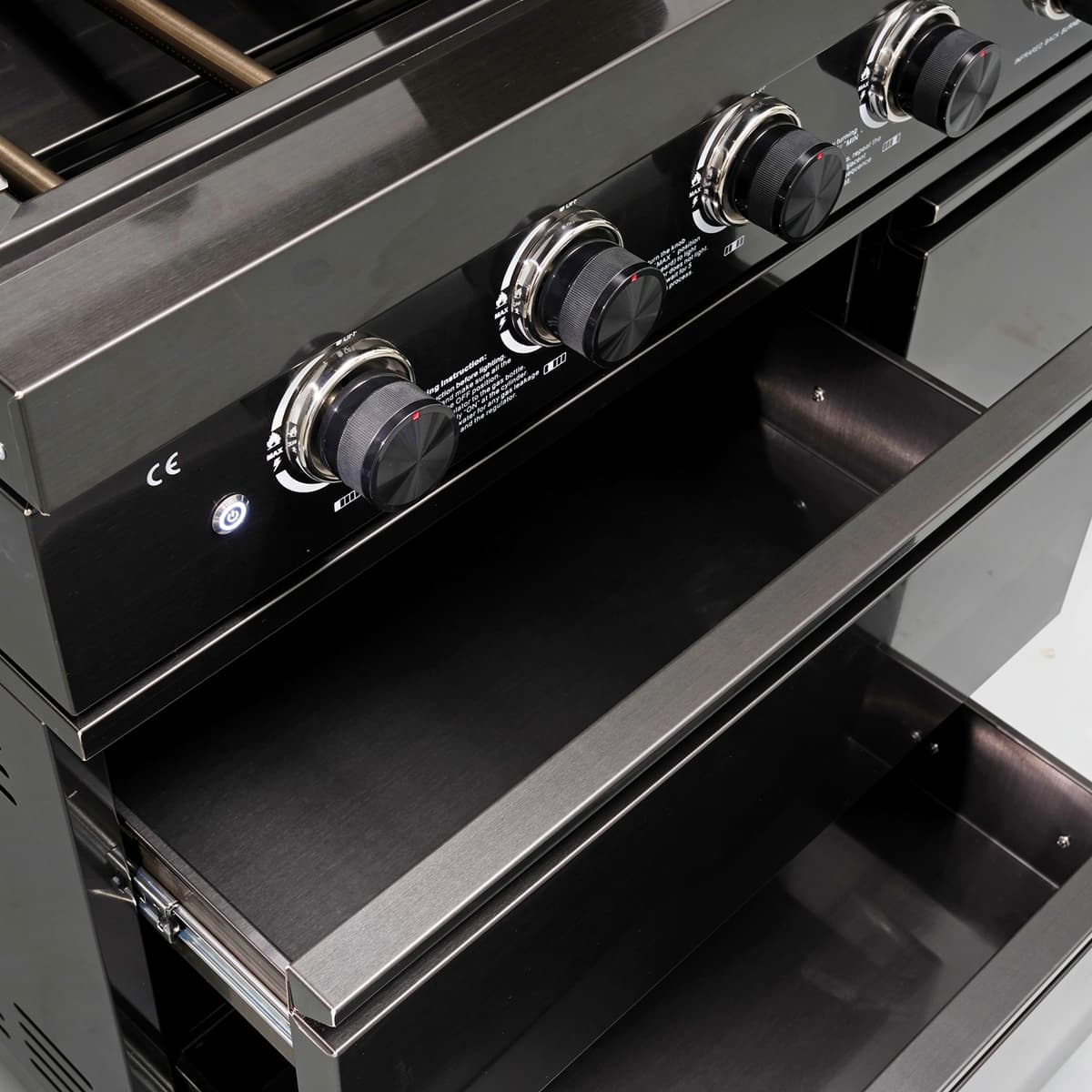 104" 4-Burner 72,000 BTU Black Outdoor Kitchen Bar Barbecue Island Grill
