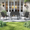 4 PCS Patio Furniture Set - Outdoor Rocker Chairs
