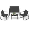 4 PCS Patio Furniture Set - Outdoor Rocker Chairs
