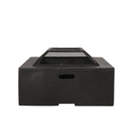 Outdoor Square Wood Burning Fire Pit - Dark Gray