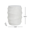 Antique-Style Magnesium Oxide Outdoor Side Table