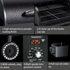 KingChii - 456 Sq. In. Wood Pellet Grill and Smoker BBQ with PID Auto Temperature Control in Black