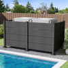 50" W x 49" H Outdoor Privacy Screen with Aluminum Posts, 4 Panels, Dark