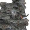 4-Tier Concrete Rock Waterfall Fountain with LED Lights