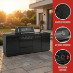 Deluxe Stainless Steel Propane Gas Outdoor Kitchen Grill