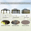 12' x 16' Hardtop Gazebo Outdoor Aluminum Gazebo with Double Canopy