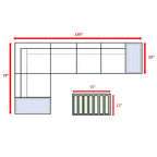 Stylish Entertainment Sectional Set, Outdoor Living