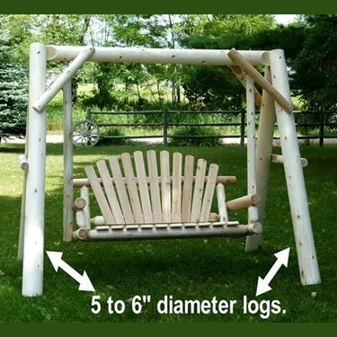 Wooden Porch Swing with Canopy