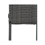 5-Piece Wicker Patio Bar Set With Cushions & Acacia Table