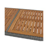 5-Piece Wicker Patio Bar Set With Cushions & Acacia Table