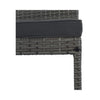 5-Piece Wicker Patio Bar Set With Cushions & Acacia Table