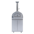 125" 10,8000 BTU 4-Burner Outdoor Kitchen Island Grill with Pizza Oven