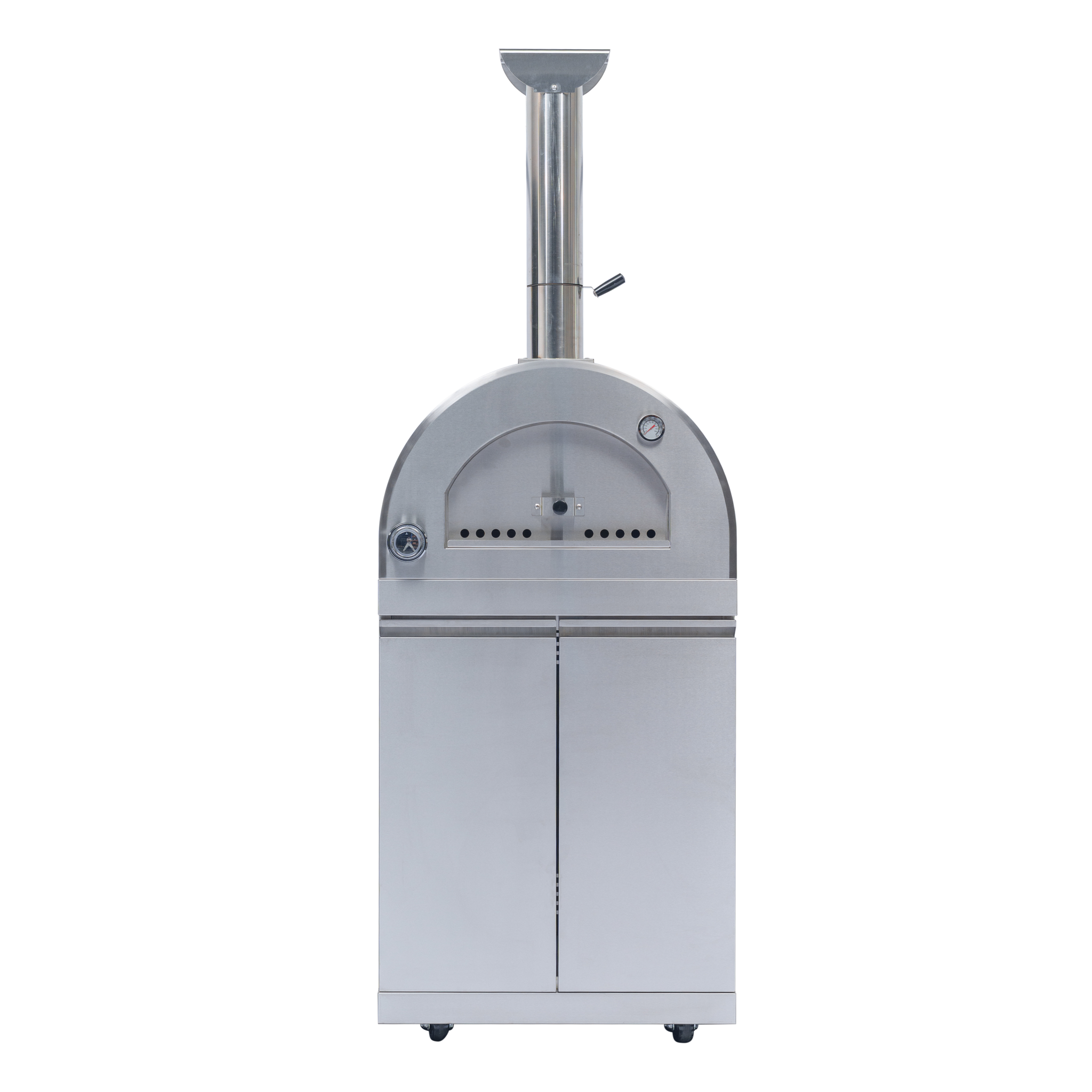 125" 10,8000 BTU 4-Burner Outdoor Kitchen Island Grill with Pizza Oven