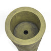 Stone Statue Urn Planter, Decorative Face Plant Pot, Antique Green Finish