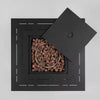 28 In. W X 25 In. H Rattan Square Propane Fire Pit Table in Black Brown