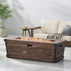 Alora 56-Inch Outdoor 50K BTU Wood Pattern Rectangle Gas Burning Fire Pit (SAK43681)